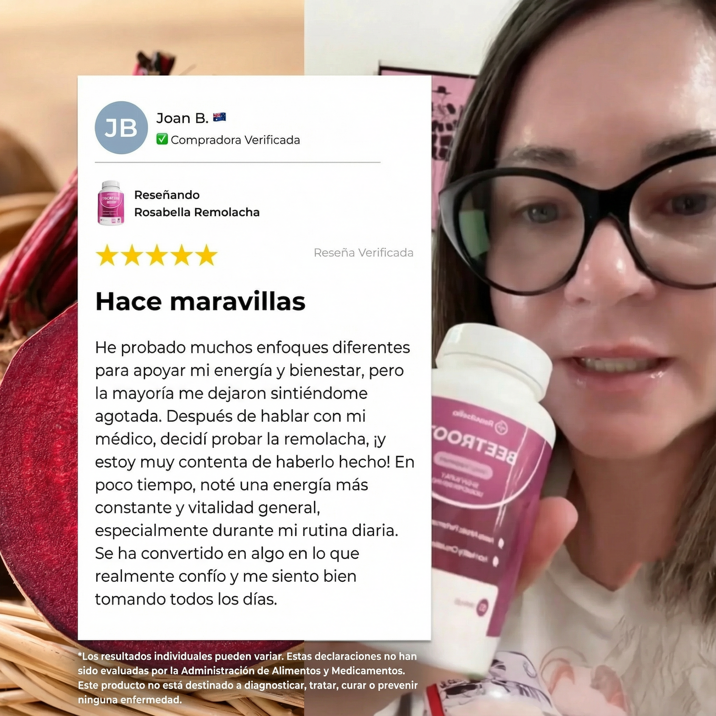 Cápsulas de remolacha Rosabella para favorecer la circulación y la vitalidad*