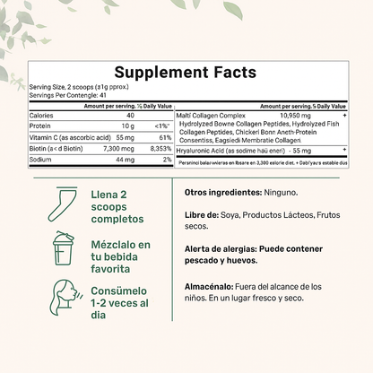 Micro Ingredients Polvo de Péptidos de Colágeno Multitipo