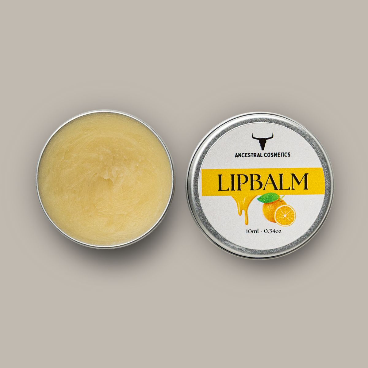 Bálsamo labial de sebo alimentado con pasto y miel (naranja)