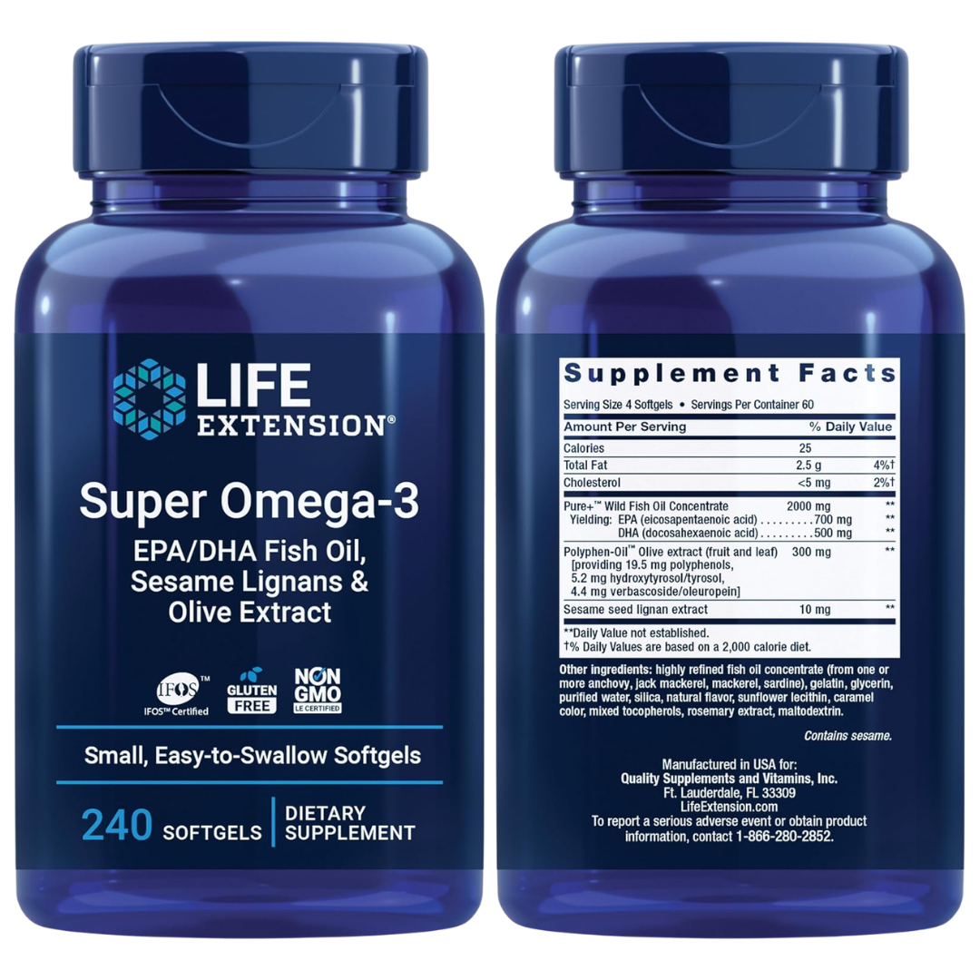 Life Extension Super Omega-3 EPA/DHA Fish Oil