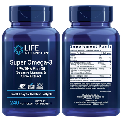 Life Extension Super Omega-3 EPA/DHA Fish Oil