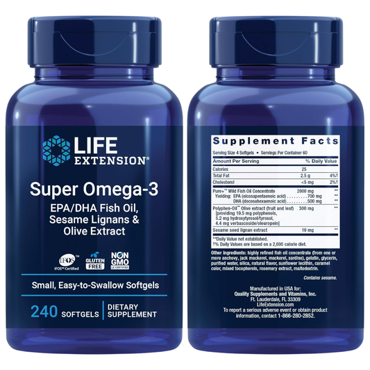 Life Extension Super Omega-3 EPA/DHA Fish Oil