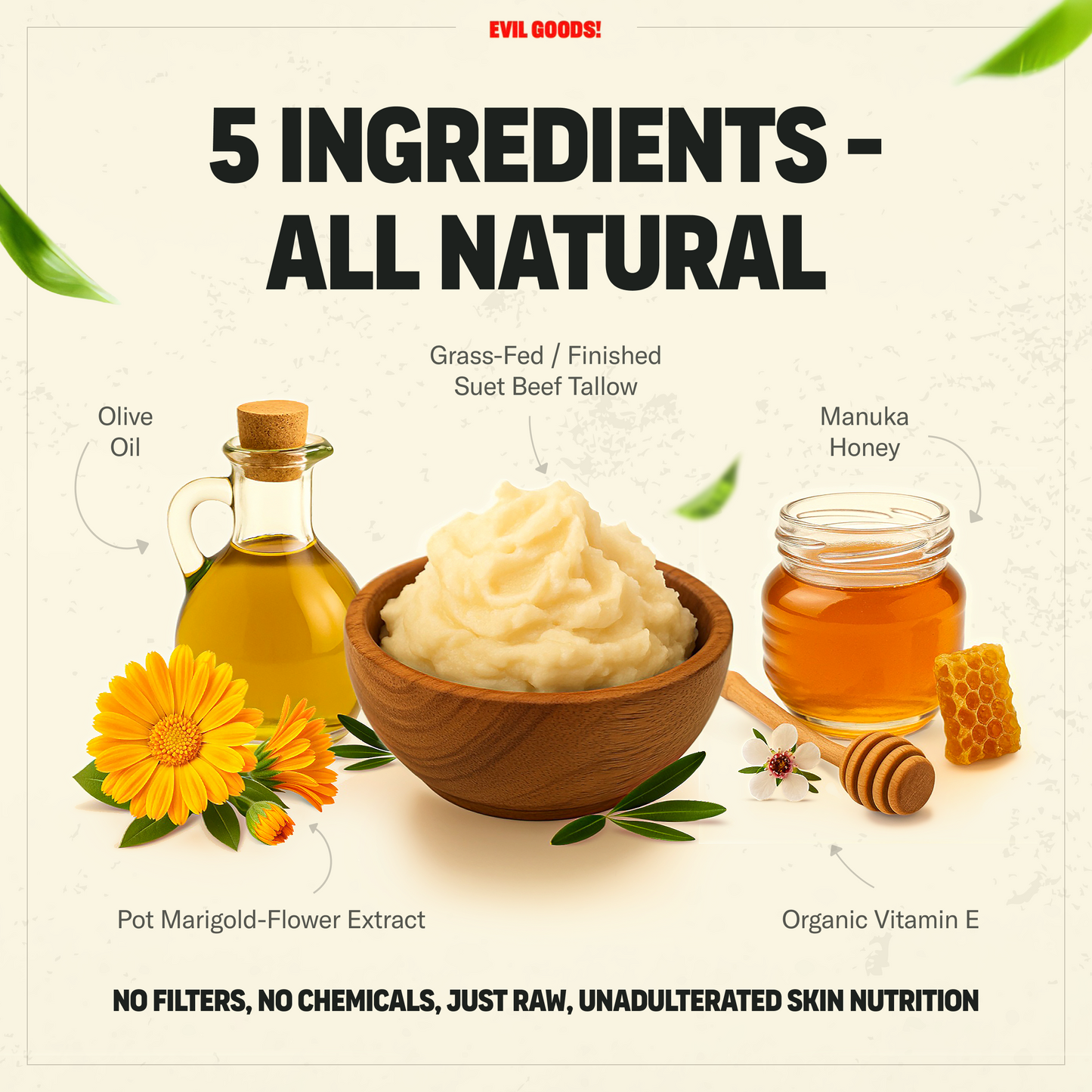 Bálsamo de sebo todo en uno: combate el acné, suaviza las arrugas y mantiene la piel suave todo el día.